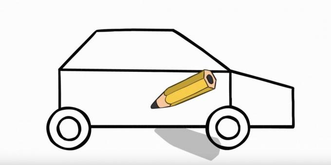 Jak nakreslit policejní auto: nakreslete přední část