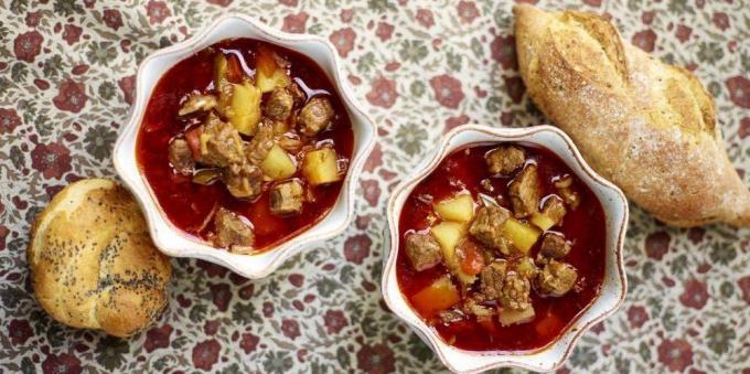 Nejlepší hovězí maso jídla: Gulášová polévka z Jamie Oliver