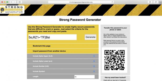 Generátor Strong Password Generator hesla