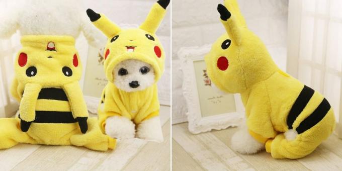 Vánoční kostýmy pro psy a kočky: Pikachu