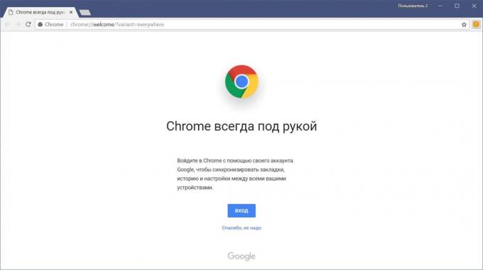 Chromium profil. Browser bez povolení