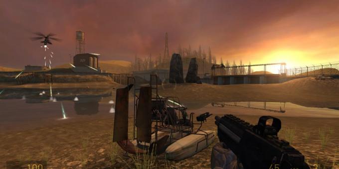 Střílečka s pozemkem: Half-Life 2 (střelba při západu slunce)