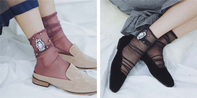Krásné ponožky: ponožky s kameny