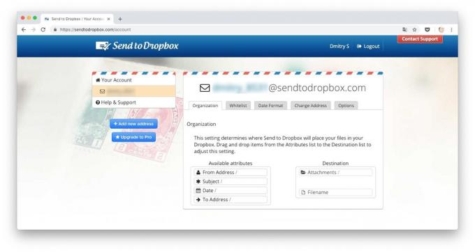 Způsoby, jak stahovat soubory Dropbox: posílat soubory na Dropbox e-mailem
