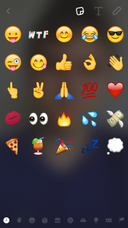 Přidání ikony Emoji v snapchat