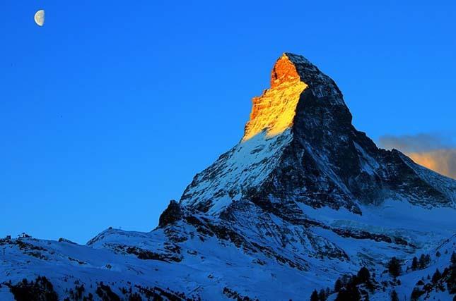 Západ slunce na horu Matterhorn