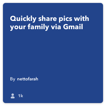 IFTTT Recept: Sdílení pro rodiny s dětmi foto přes e-mailových zasunula do-fotoaparát gmail