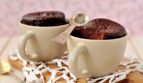 Čokoládový muffin v mikrovlnné troubě