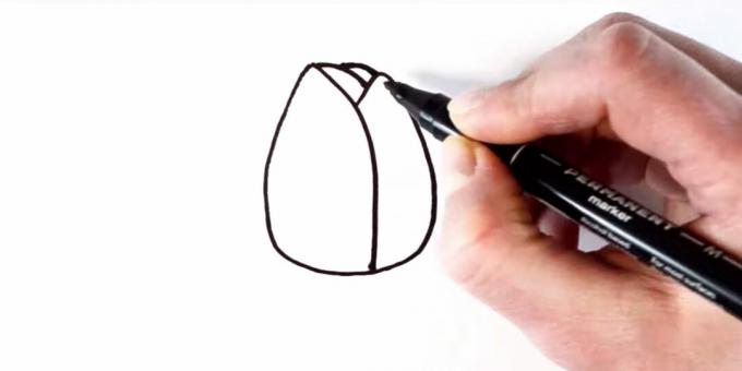 Jak nakreslit tulipán: přidejte zpět lístky