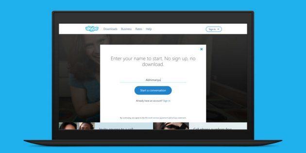 Přístup pro hosty Skype