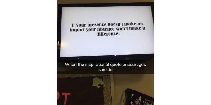 Inspirující citace na školní televizi