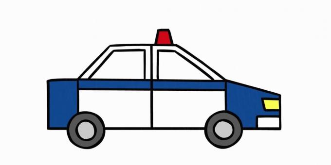 Jak nakreslit policejní auto