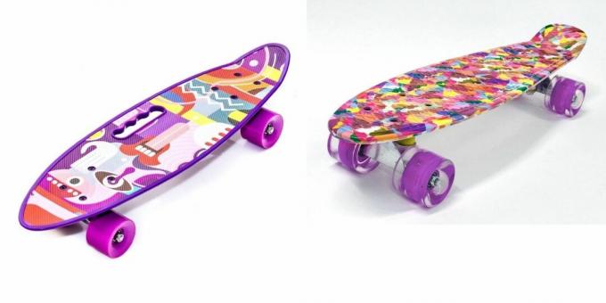 Dárky k narozeninám pro dívku po dobu 7 let: skateboard