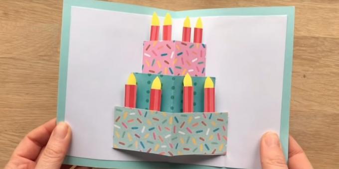 Jak vytvořit blahopřání s narozeninový dort s rukama