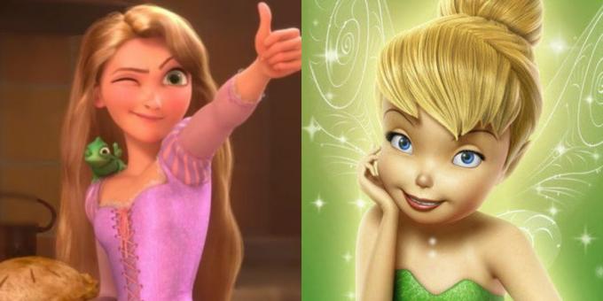 Jak určit vaši tsvetotip pomocí kontrastní: Rapunzel a Tinkerbell