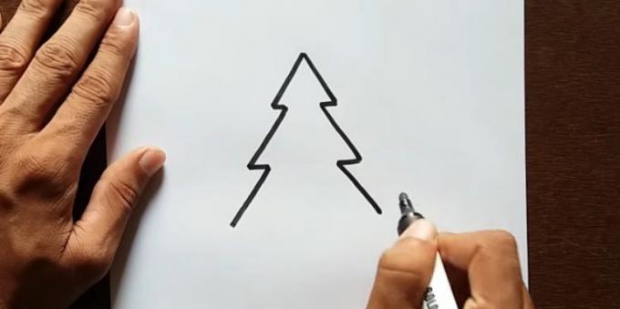 Jak nakreslit strom: přidat třetí stupeň