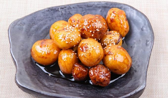 Korejské medové brambory