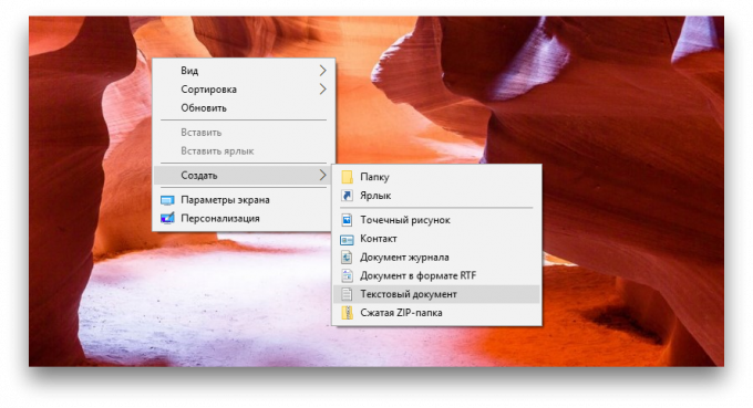 Windows 10, textový soubor