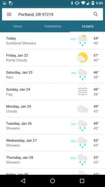 Předpověď počasí z Googlu Android se stala pohodlnější a krásné