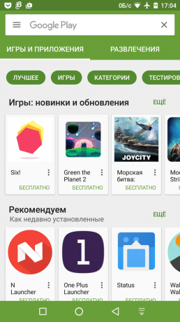 Navigační lišta Google Apps NavBar Play
