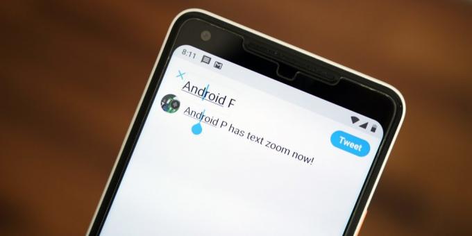 Android P: práci s textem