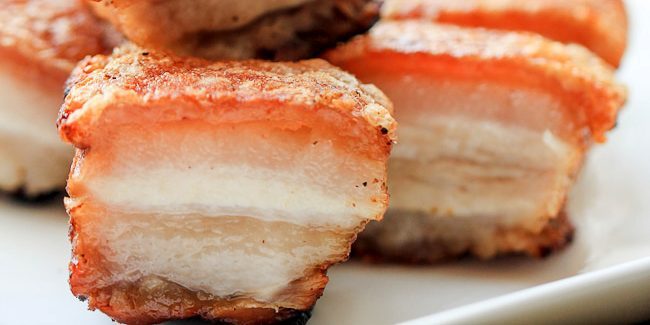Vepřové maso v troubě: vepřové maso s křupavou kůrkou slanou v čínštině
