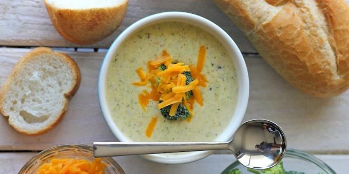 Sýr Brokolicová polévka: snadný recept
