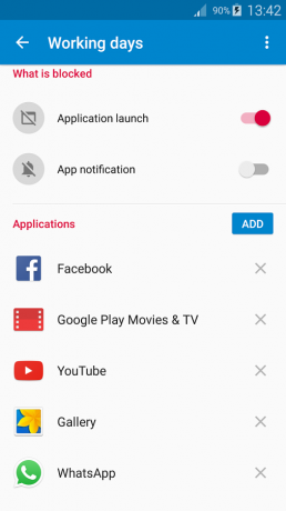 AppBlock: Seznam aplikací