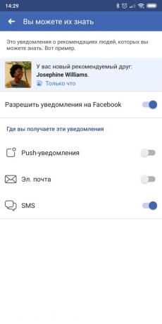 V závislosti na vašem telefonu: vypnout oznámení na Facebooku