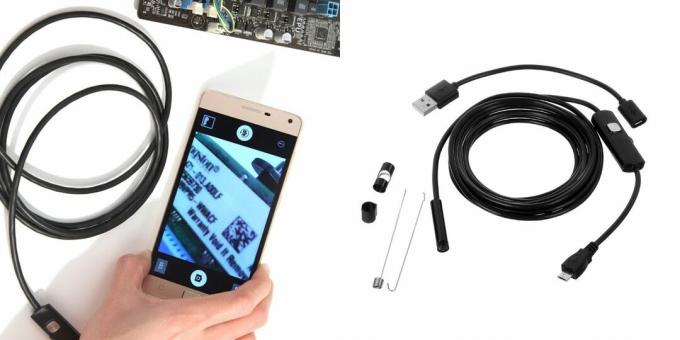 neobvyklé gadgety: endoskop Kerui USB