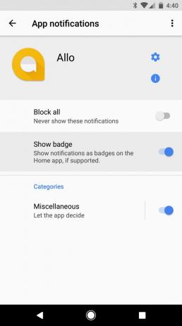 Android O: nepřečtená oznámení