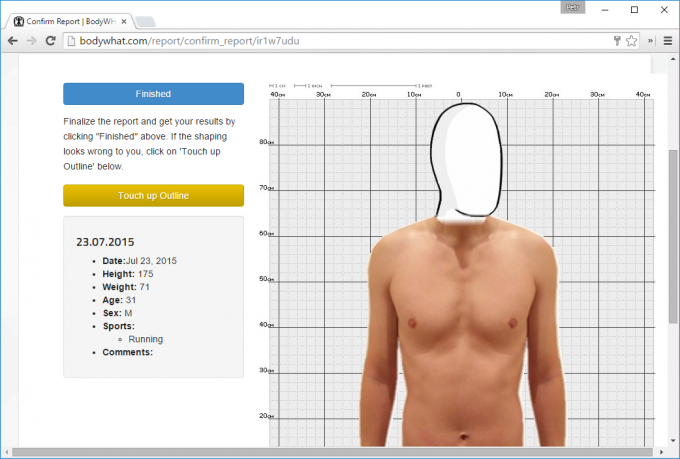 Tento model virtuálního těla na BodyWHAT
