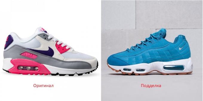 Originální a falešné boty Nike