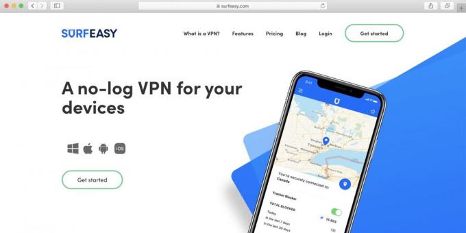 Nejlepší Volný VPN pro PC, Android, iPhone - SurfEasy