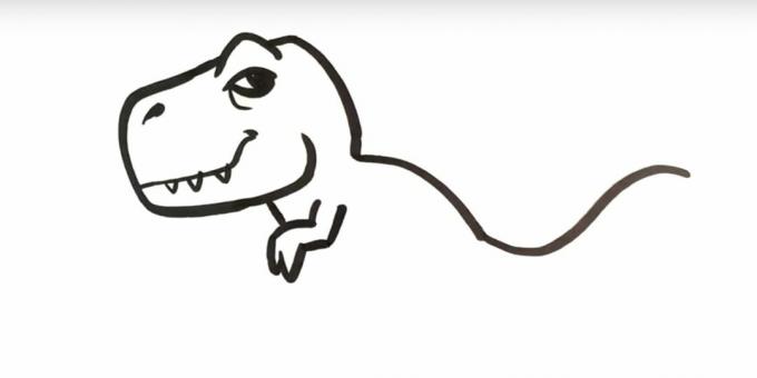 Jak nakreslit dinosaura: nakreslete tlapku