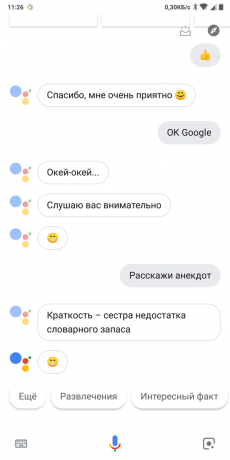 «Google Assistant": korespondence