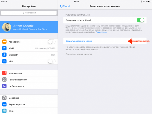 iPad Prodej: Jak zálohování na iCloud