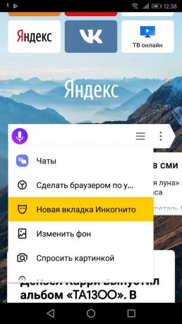 Jak zapnout anonymní režim „Yandex. browser "