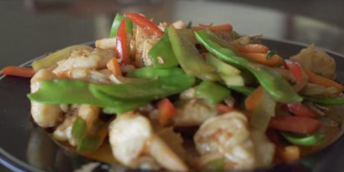 Jak vařit krevety: Zelenina v čínské krevet