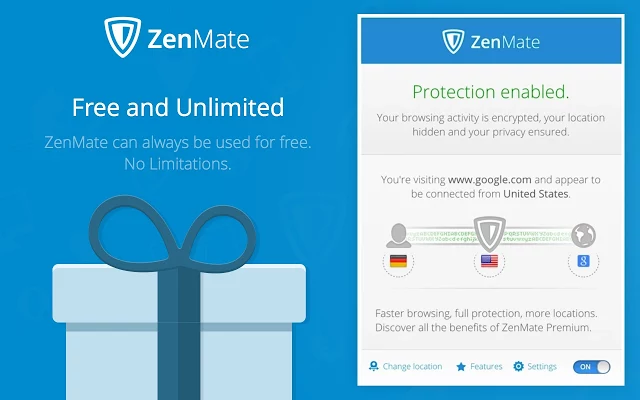 Volný VPN pro Chrome: ZenMate VPN