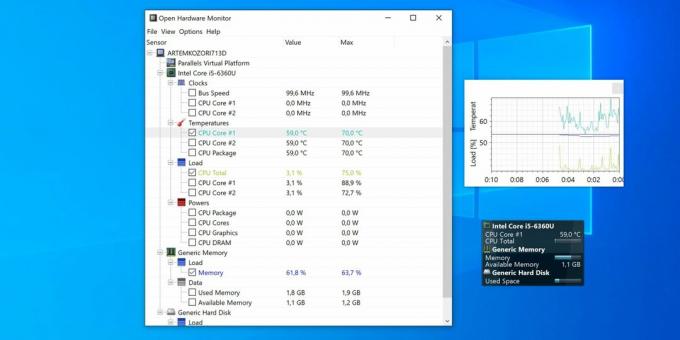 Monitorování systému: Otevřete Hardware Monitor