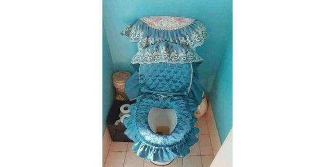 WC design: tkanina mys na záchodě