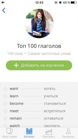 Aword: top 100 slovesa
