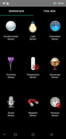 Přehled smartphone Ulefone X: SensorBox