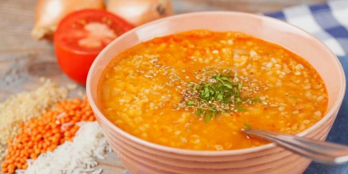 Ezogelin - Turecká polévka s bulgurem, rýží a čočkou