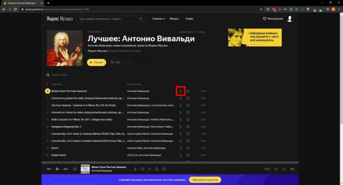 Stahujte hudbu z Yandexu. Hudba ": Skyload