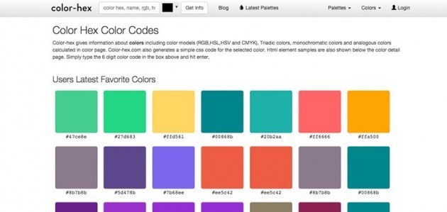 Kódy barva Hex Color