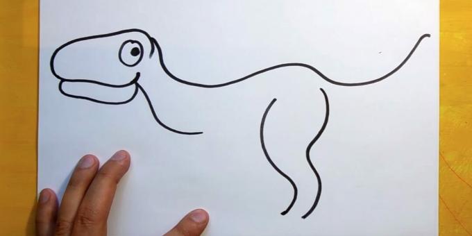 Jak nakreslit dinosaura: nakreslete obrys tlapky