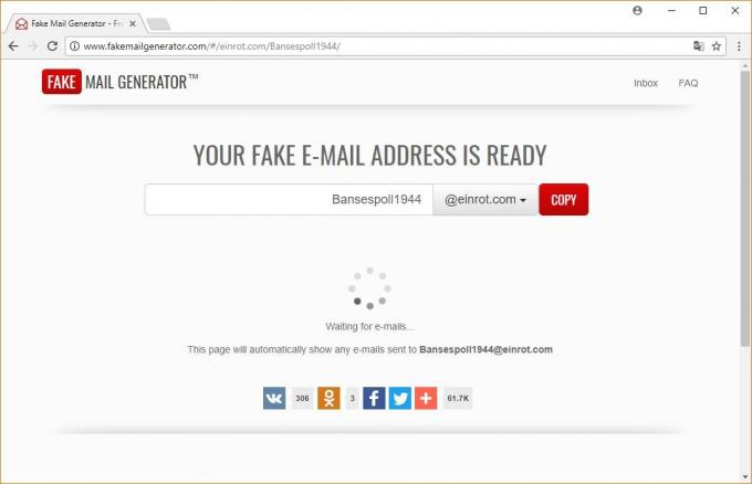 Dočasné Email: Fake Mail Generator