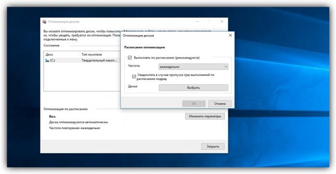 Defragmentace disku v systému Windows Vista, 7, 8, 10